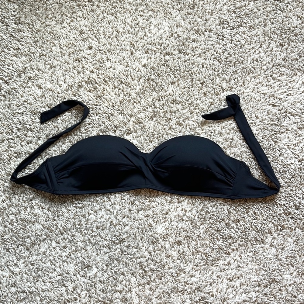 Stylus Black Push Up Bikini Swimsuit Suit Top Strapless